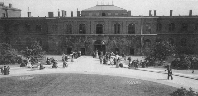 Schwarz-Bild des MH-Verwaltungsgebaudes um 1900